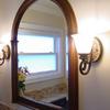 ALDER BATHROOM MIRROR WITH FLUTED COLUMMS